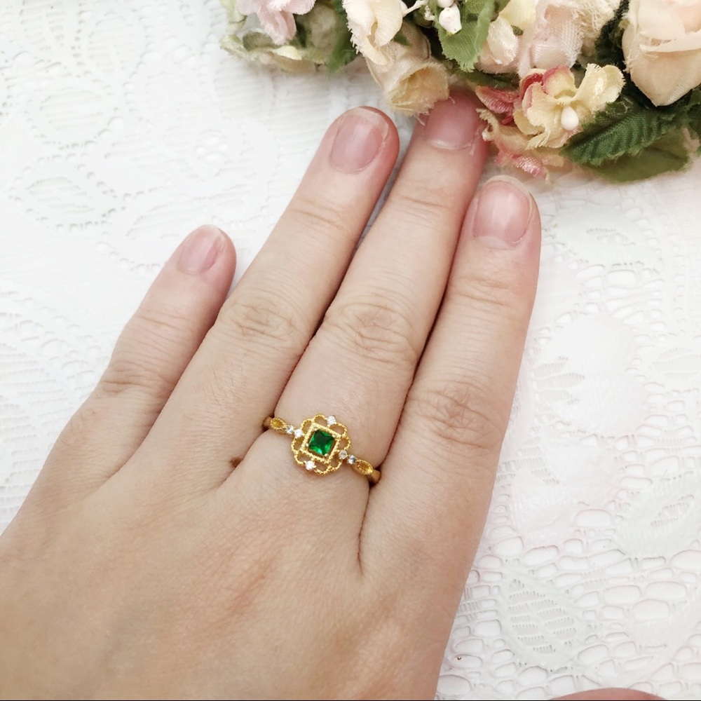 S925 Emerald Rings ๐ - Picture 5 of 5